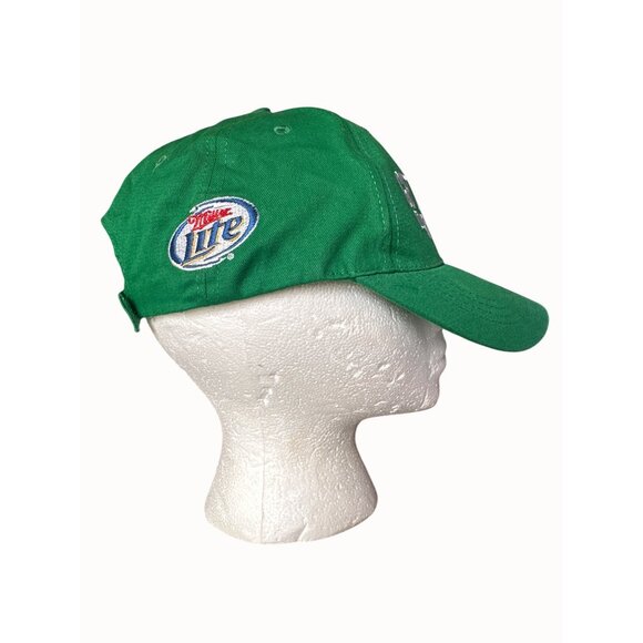 Green Miller Lite Logo Baseball Cap "Get Lucky With Great Taste" Embroidery - Picture 4 of 6
